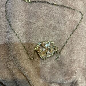 Gold Necklace with crystal